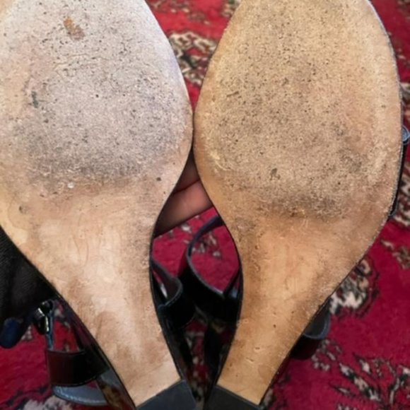 Stuart Weitzman Black Patent Leather Sandals - Picture 3 of 3